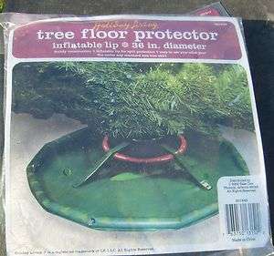 CHRISTMAS TREE PLASTIC FLOOR PROTECTOR WITH INFLATBLE LIP  