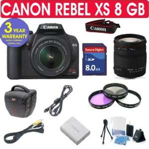  CANON REBEL XS + SIGMA 18 200mm LENS + 8GB MEMORY Camera 
