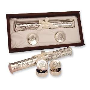  Silver plated Birth Certificate Holder and Memory Box Set 