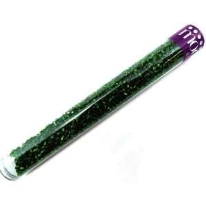    Bugle Beads Tube, 1 Inch Emerald Silver Lined 