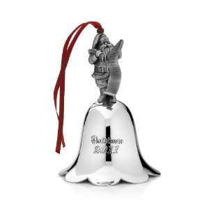  Wallace 2011 Silver Plated Santa Bell Ornament, 20th 