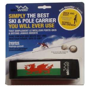  Welsh Flag Ski & Pole Carrier