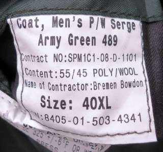 NEW Size 40 Extra Long Mens US Army Class A Dress Green Uniform 