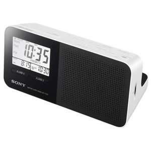  Sony AM/FM Clock Radio   White (Audio/Video/Electronics 