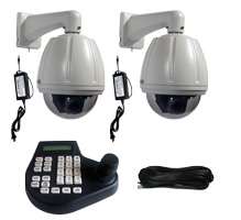 2x CCTV PTZ 27x Zoom D/N Dome Camera &1x controller kit  
