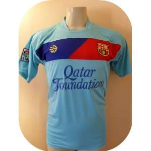  BARCELONA SPAIN  AWAY TEAL SOCCER JERSEY SIZE ADULT SMALL 