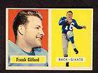 1957 Giants football Frank Gifford Vitalis Hair Ad  