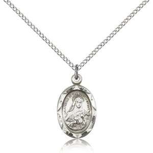  Sterling Silver St. Theresa Pendant Jewelry