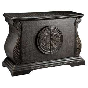  Black Rubbed Shaped Cabinet with 2