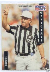 1991 TOM WHITE PRO SET NFL OFFICIAL CARD #368 ZEBRAS  