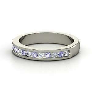    Daria Ring, Sterling Silver Ring with Diamond & Tanzanite Jewelry