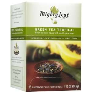  Mighty Leaf Tea Green Tea Tropical, Whole Leaf Pouches, 15 