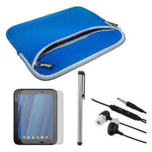   Pen + Blue Dual Pocket Carrying Case for HP Touchpad 9.7 Tablet