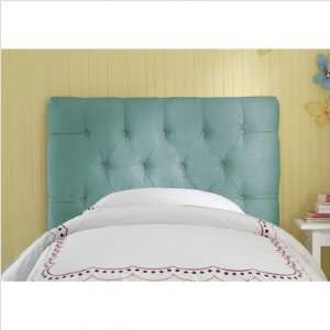   / 541FPAZURE Tufted Micro Suede Youth Headboard in Azure Size Twin
