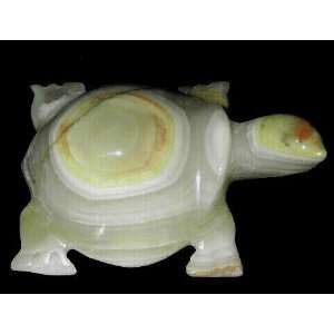  Carved Onyx Turtle Statues, Collectible Onyx Animals
