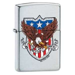  Zippo Lighter   Love It or Leave It USA Flag Bald Eagle 