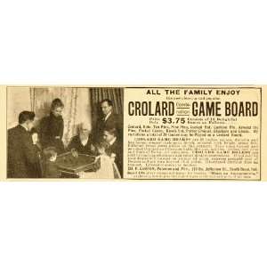  1901 Vintage Ad Crolard Game Board Rolo Checkers Chess 