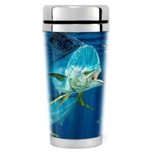  Dolphin Working the Weeds 16oz Travel Mug Stainless 